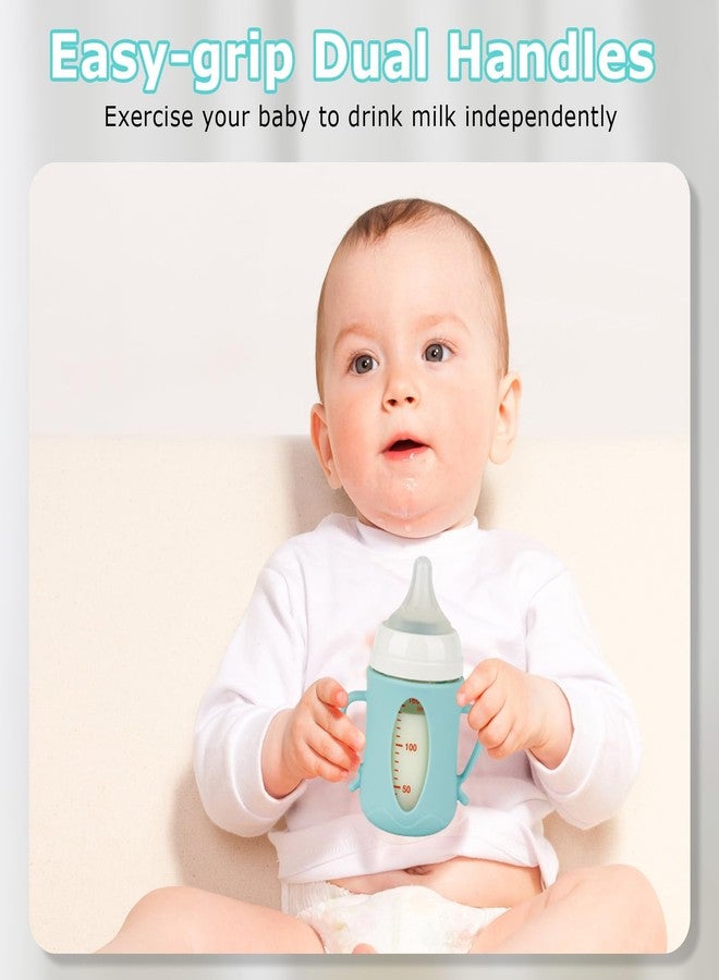 joyfeed Silicone Sleeves for Pigeon Baby Bottles 5.4oz,Anti Breakage Glass Baby Bottle Holder with Handles 2 Pack - Image 3