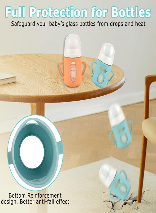 joyfeed Silicone Sleeves for Pigeon Baby Bottles 5.4oz,Anti Breakage Glass Baby Bottle Holder with Handles 2 Pack - Image 2