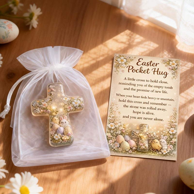 Easter Cross Pocket Hug Greeting Cards 3PCS Encouragement Gift Emotional Support - Image 5