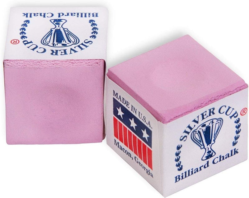 Silver Cup Billiard Chalk - One Dozen Pink Cubes - Image 3