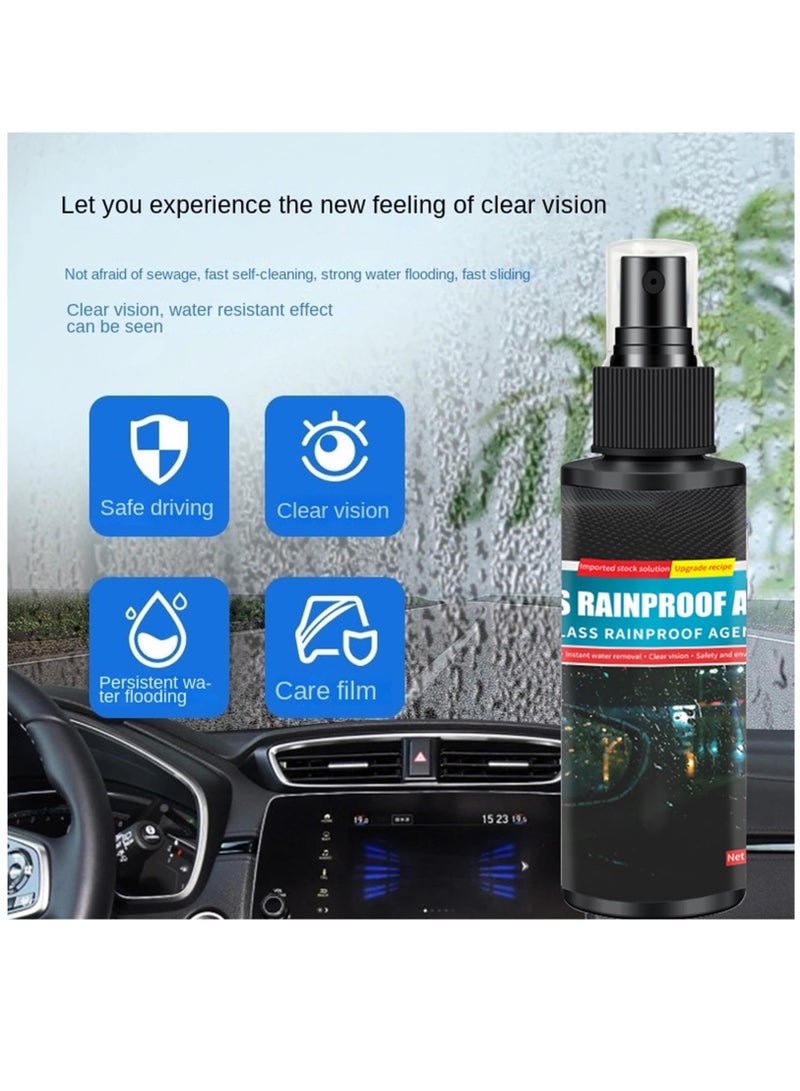 Anti Fog Windshield & Glasses Spray, Waterproof Anti Fog Spray, Automobile Glass Anti Fog Spray, Anti Fog Car Glass Cleaner, Anti Fog Spray for Glasses, Car Glass Antifog Hydrophobic Coating Spray - Image 2