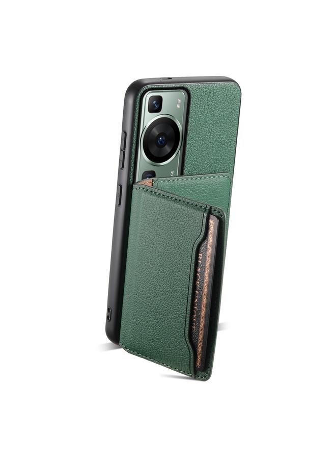 Zaboon Case For Huawei P60 Calf Texture Card Bag Design Full Coverage Phone Case - Image 3