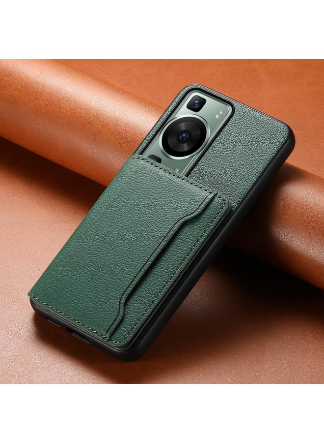 Zaboon Case For Huawei P60 Calf Texture Card Bag Design Full Coverage Phone Case - Image 2