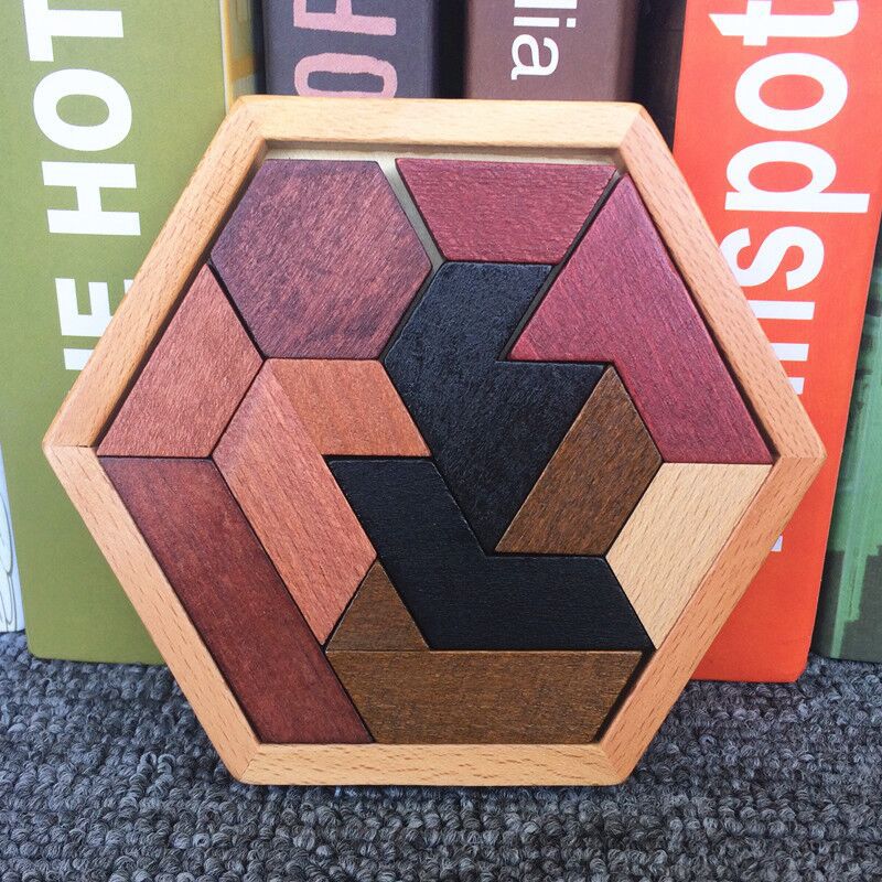 Hexagonal Special-Shaped Chess Tangram To Hurt The Brain 11 Building Block Puzzle Puzzle Classical Educational Kidsren'S Toy - Image 4