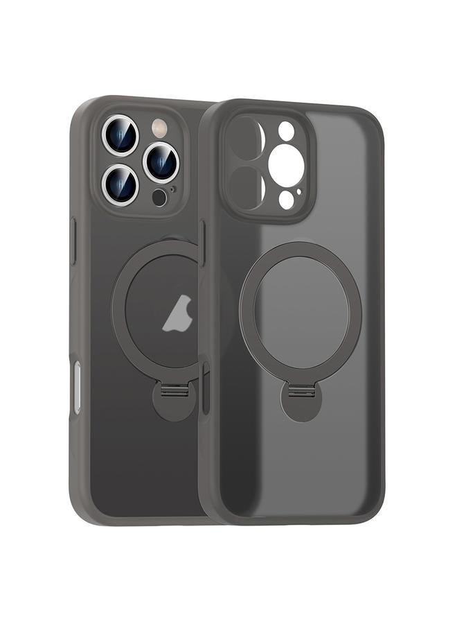 S-TOP Case For iPhone 15 Pro Max Matte Texture 360 Degree Rotary Tone Holder MagSafe Phone Case - Image 1