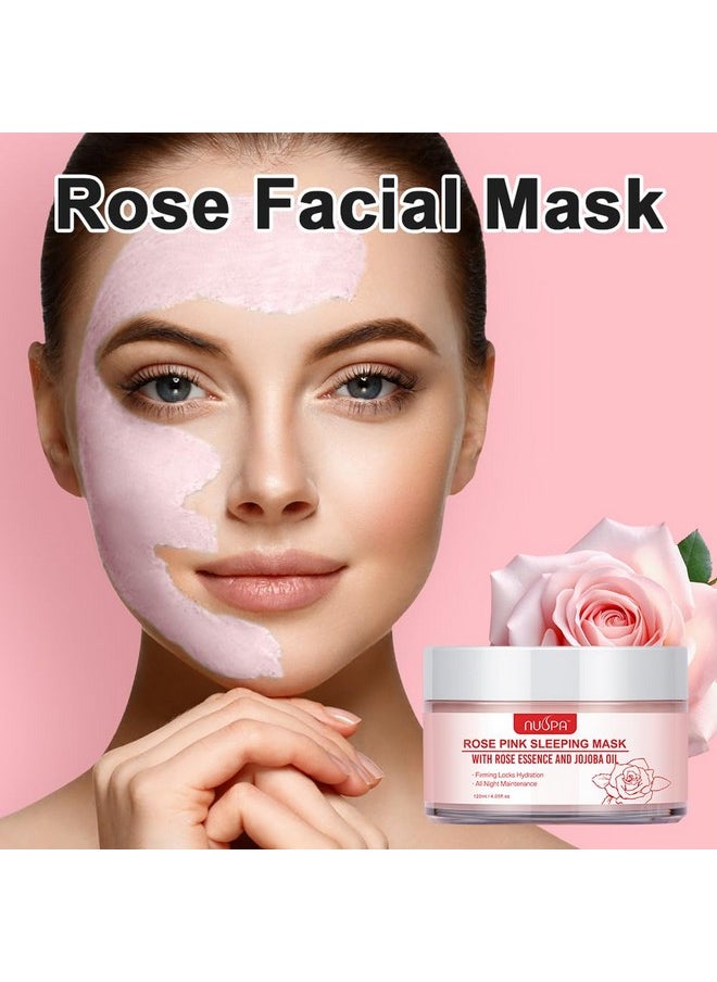 NUSPA - NUSPA Organic Rose Face Clay Mask, Wash Off Repairing Facial Mask Skincare,Anti Wrinkle Remove Dark Circle Foot Facial Skin Care Treatmet for Women,Men Daily - Image 1