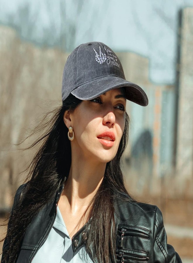 RLQWTKV Have The Day You Deserve Hat for Men Women Adjustable Embroidered Baseball Cap Black - Image 2