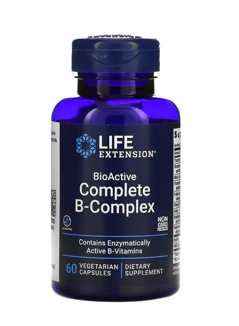Life Extension BioActive Complete B-Complex 60 Vegetarian Capsules - Image 1