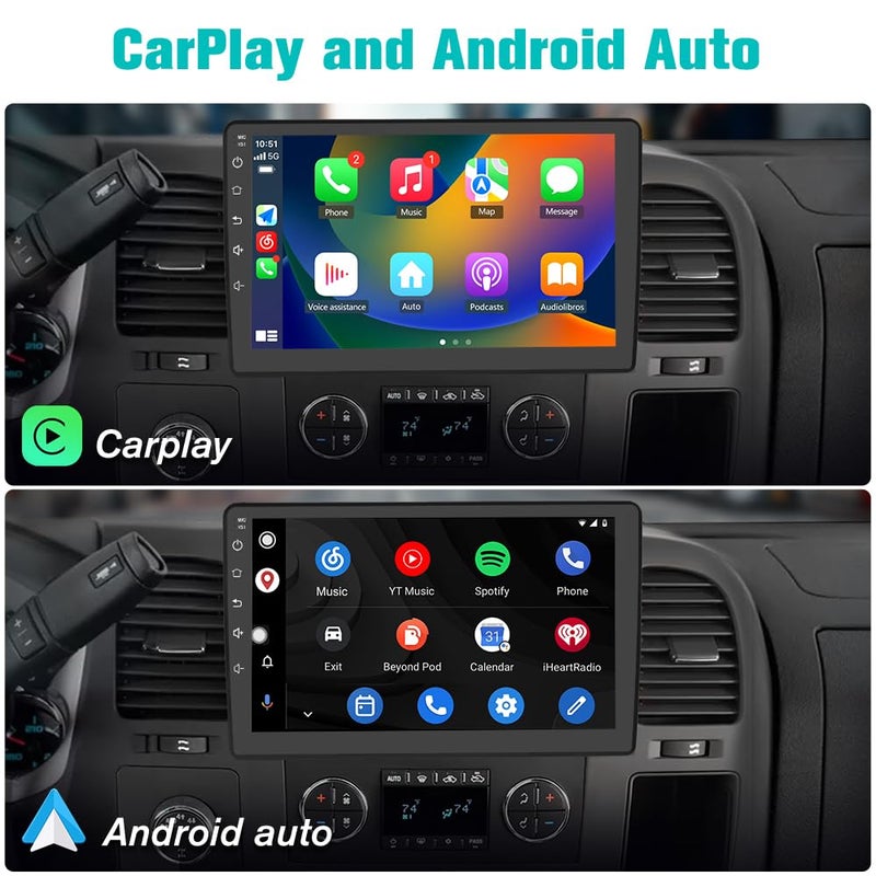 AWESAFE 5G WiFi Car Radio Stereo for Chevy Silverado 2007-2013 GMC Sierra Yukon Android 13 Replacement Upgrade Stereo with CarPlay Android Auto - Image 3