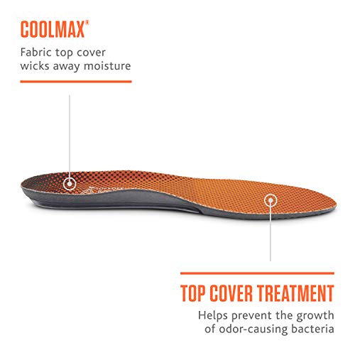 Sof Sole mens Airr Performance Full-length Insole, Orange, 11-12.5 US - Image 3