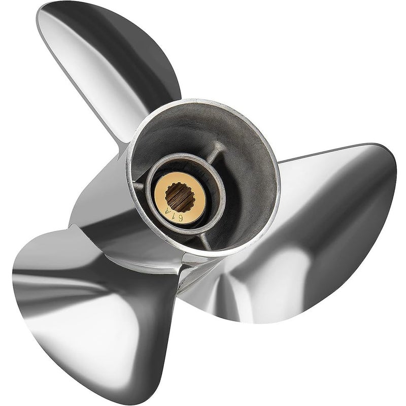 VIF Jason Marine OEM Upgrade Stainless Steel Boat Propeller Compatible with Yamaha 150hp 175hp 200hp 220hp 225hp 250hp F150 F175 F200 F225 Outboard Engines15 Spline Tooth Righthand 15 12 x 17 RH - Image 2