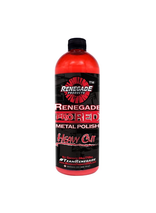 RENEGADE PRODUCTS Renegade Products USA Pro Red Liquid Metal Polish - Heavy Cut Aluminum Metal Polish High Luster on Rims, Wheels, Tanks, Bumpers, Aluminum & Stainless Steel 24 Oz Bottle  - Image 1