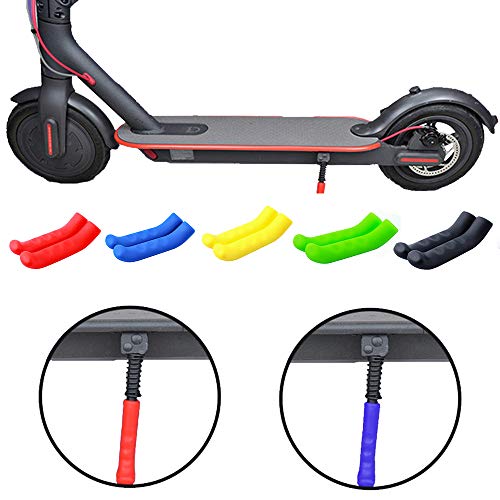 Angzhili 5 Pairs Bicycle Brake Lever Grip Protector Cover, 5 Colors Anti-Slip Brake Handle Silicone Sleeve for Mountain Road Bike Cycling - Image 4