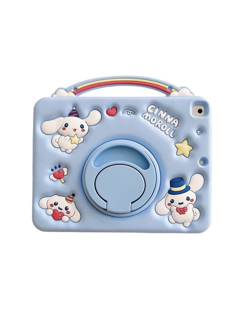 Cute Cartoon iPad Case for 10.2-inch (2019/2020/2021) with 360° Rotating Stand and Silicone Shockproof Cover - Image 1