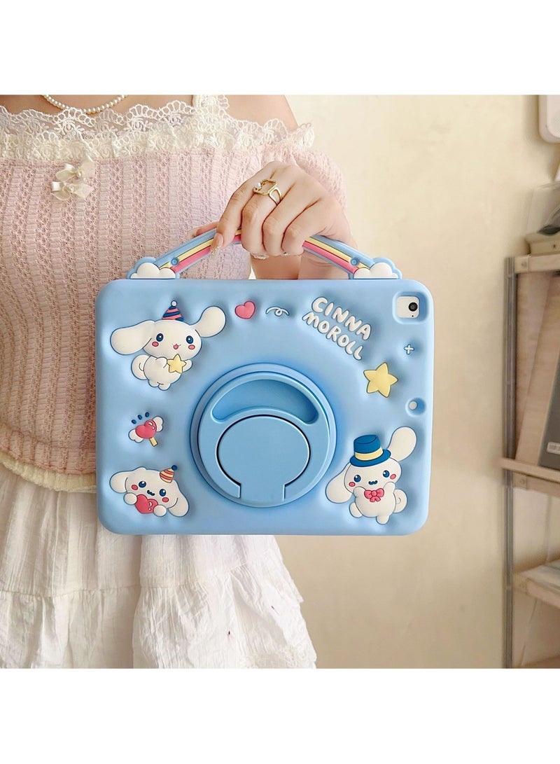Cute Cartoon iPad Case for 10.2-inch (2019/2020/2021) with 360° Rotating Stand and Silicone Shockproof Cover - Image 4