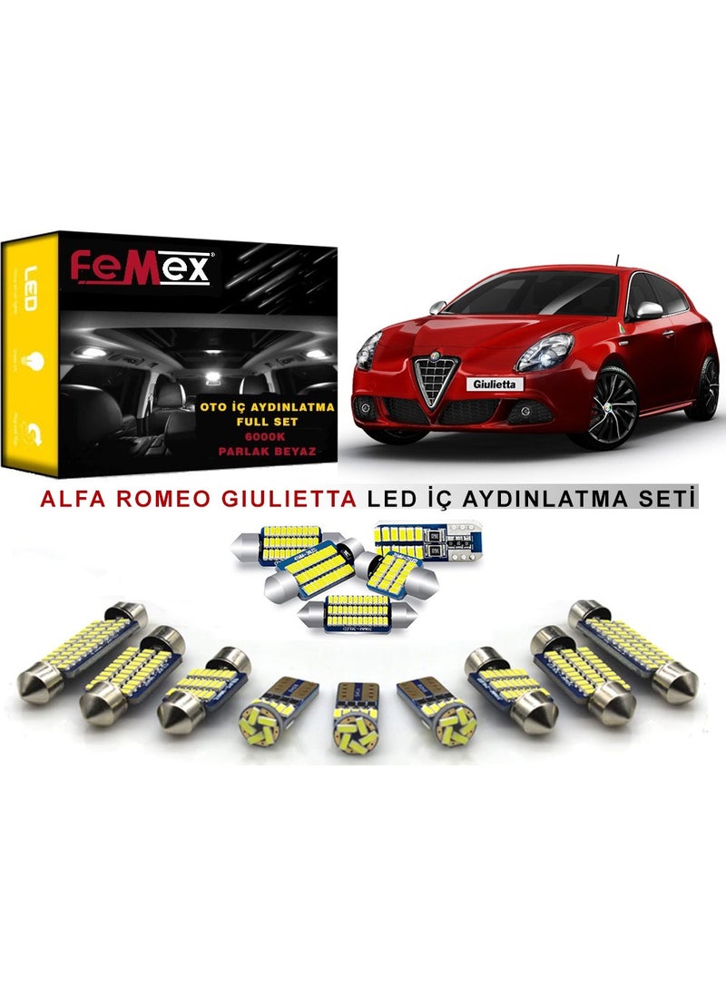 Femex Alfa Romeo Giulietta Interior Lighting Bulb Set Bright White  - Image 2