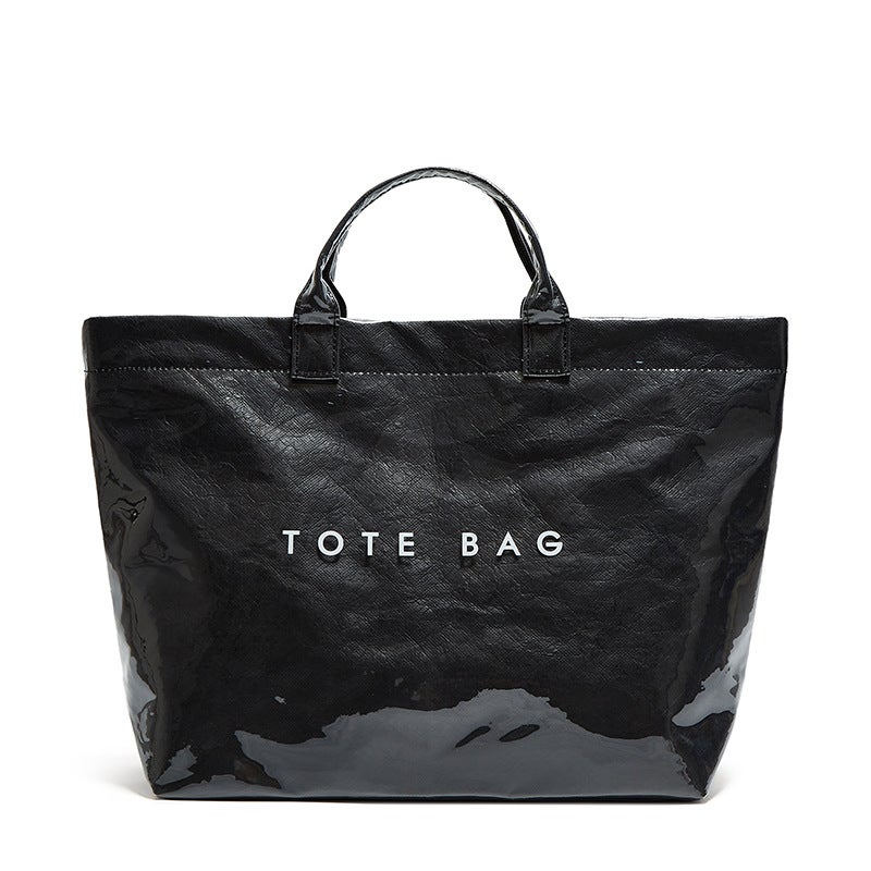 Tote Bag Vintage Dupont Letter Casual All-Match Handbag Minimalist Transparent Simple Commuting Large Capacity Bag For Women - Image 1
