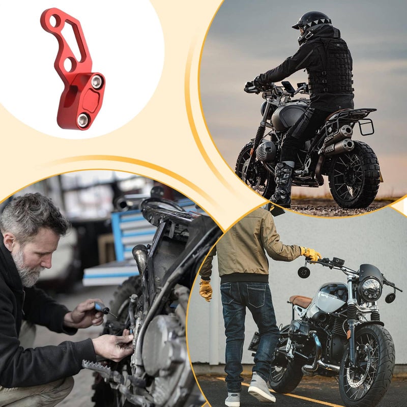 Red Motorcycle Brake Hose Clip Cable Cord Holder Oil Pipe Fixing Tool - Image 5