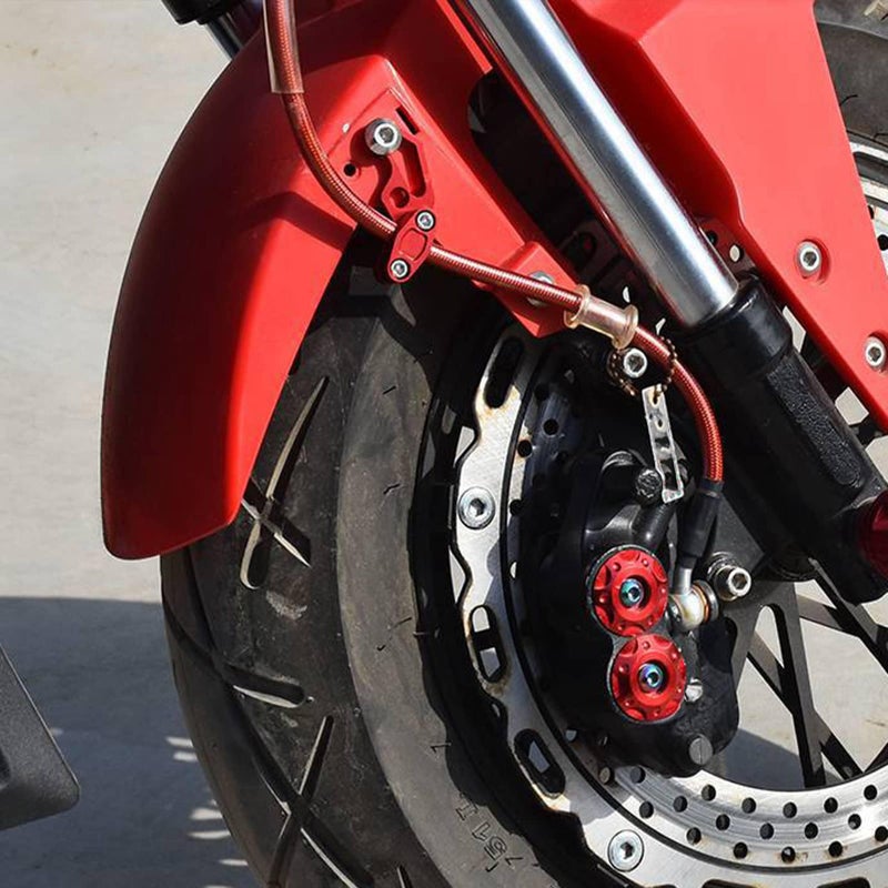 Red Motorcycle Brake Hose Clip Cable Cord Holder Oil Pipe Fixing Tool - Image 3