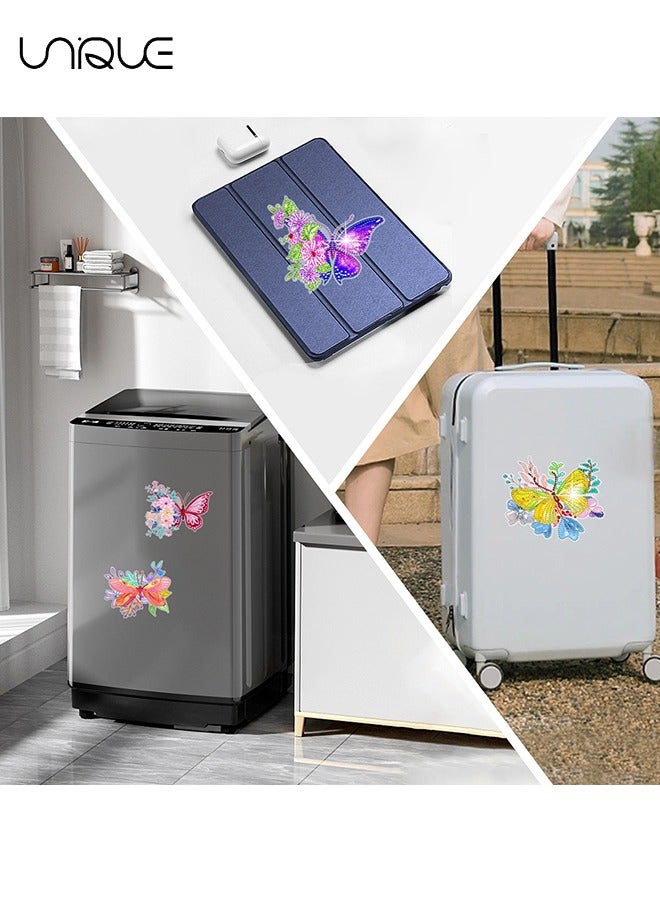Unique Butterfly Flower Diamond Painting Kits for Kids, 4Pcs Window Arts and Crafts 5D Gem Sticker Gems Paint Sets Gifts for Girls Boys - Image 5