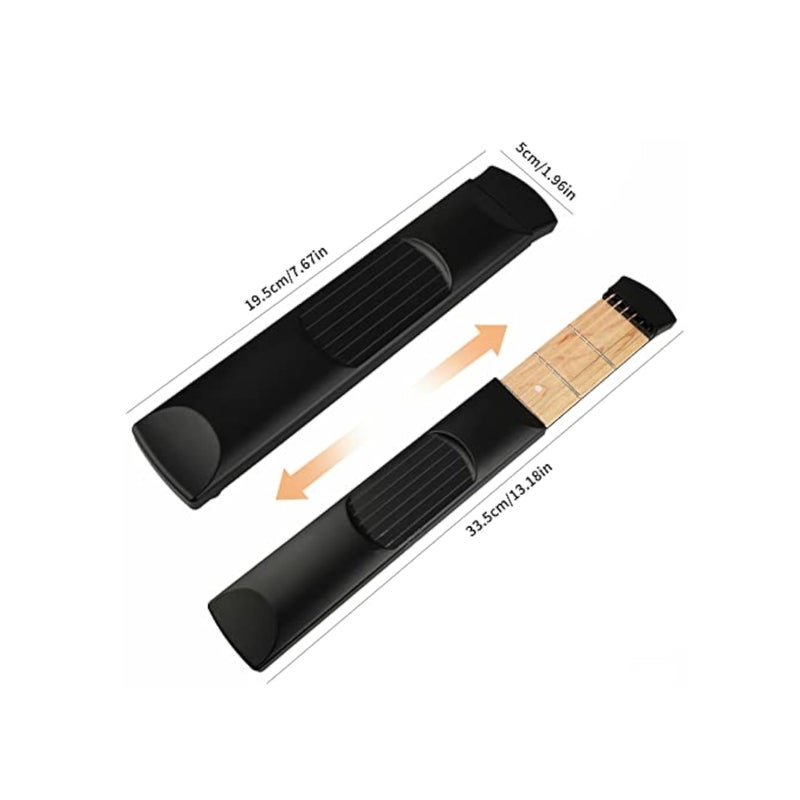 SOLARAE أداة ممارسة الجيتار المحمولة لليد اليسرى 6 أوتار، جهاز تدريب الأوتار، ملحق الجيتار، مجموعة ملحقات الجيتار، لتدريب المبتدئين في العزف على الجيتار - Image 4