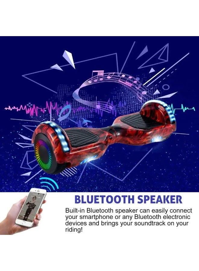 Smart-S W1 Hoverboard Bluetooth Speaker Self Balancing Scooter Flame Style - Image 3