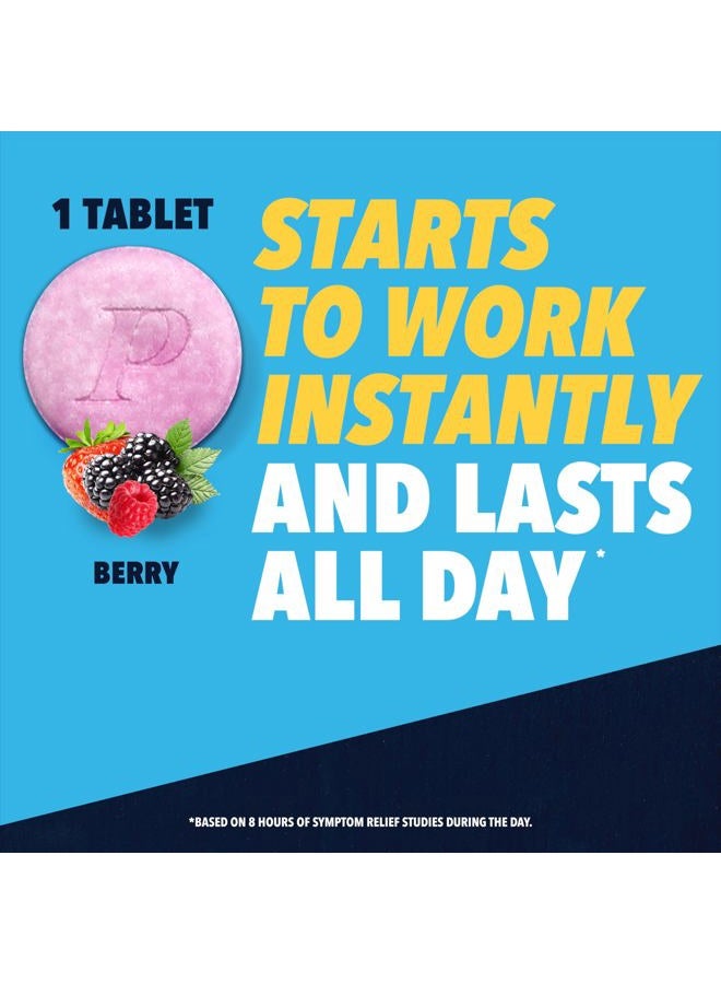 Pepcid مخفض حمض كامل + مضغوط مضاد للحموضة، 10 ملغ فاموتيدين، 800 ملغ كربونات الكالسيوم و 165 ملغ هيدروكسيد المغنيسيوم لكل قرص دواء للحموضة، مضغ مضاد للحموضة، بنكهة التوت، 70 حبة - Image 2