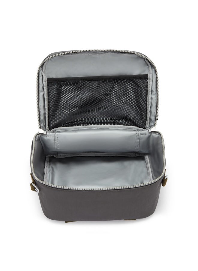 kipling Miyo Kids Insulated Medium Lunch bag with Trolley Sleeve, 8L, 0.26 kg  - Back To Grey (Grey)  - Image 2