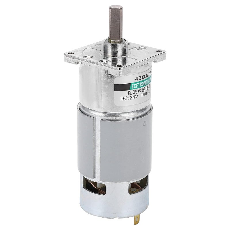 محرك تروس DC XD42GA755، محرك مغناطيس دائم بسرعة منخفضة مع تروس معدنية بالكامل، قابل للتحويل بين الدوران الاتجاهي العكسي (CW/CCW)، بجهد 24 فولت، مناسب للروبوتات والأتمتة (سرعة 100 دورة في الدقيقة). - Image 3