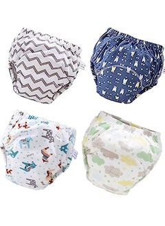 Gonice 4 Pieces Baby Cotton Training Pants Strong Absorbent Reusable Toddlers Kids And Toddler Unisex (6-Layers) Potty Training Underwear for Baby Girls and Boys  - Image 1