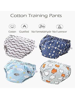 Gonice 4 Pieces Baby Cotton Training Pants Strong Absorbent Reusable Toddlers Kids And Toddler Unisex (6-Layers) Potty Training Underwear for Baby Girls and Boys  - Image 2