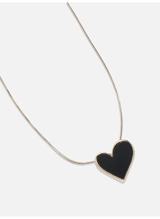 SOHI Enamel Heart' Artificial Pendant Necklace Jewellery