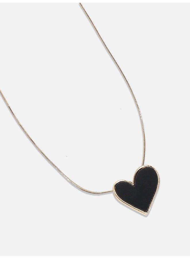 SOHI Enamel Heart' Artificial Pendant Necklace Jewellery  - Image 5