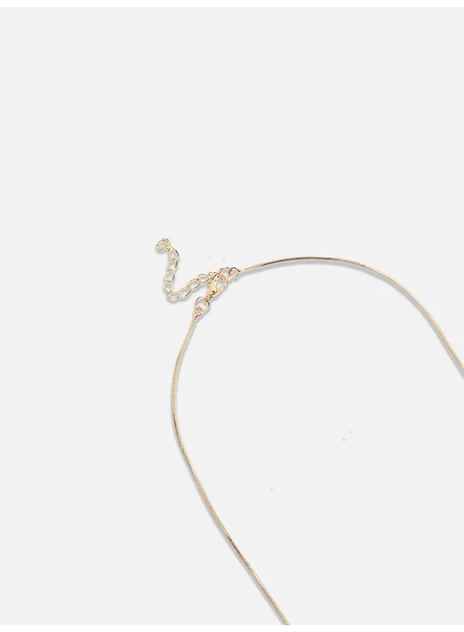 SOHI Enamel Heart' Artificial Pendant Necklace Jewellery