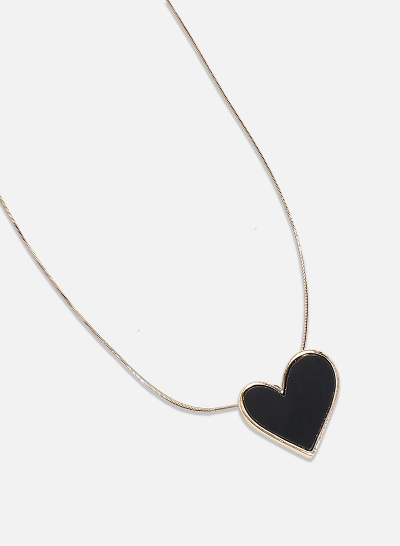 SOHI Enamel Heart' Artificial Pendant Necklace Jewellery  - Image 2