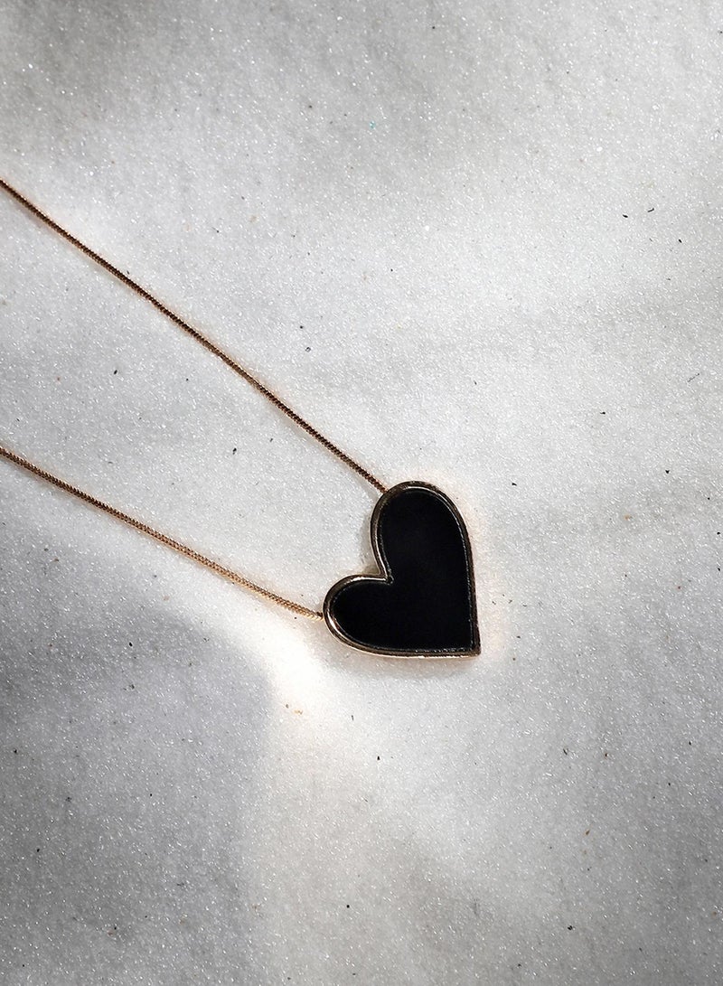 SOHI Enamel Heart' Artificial Pendant Necklace Jewellery  - Image 3