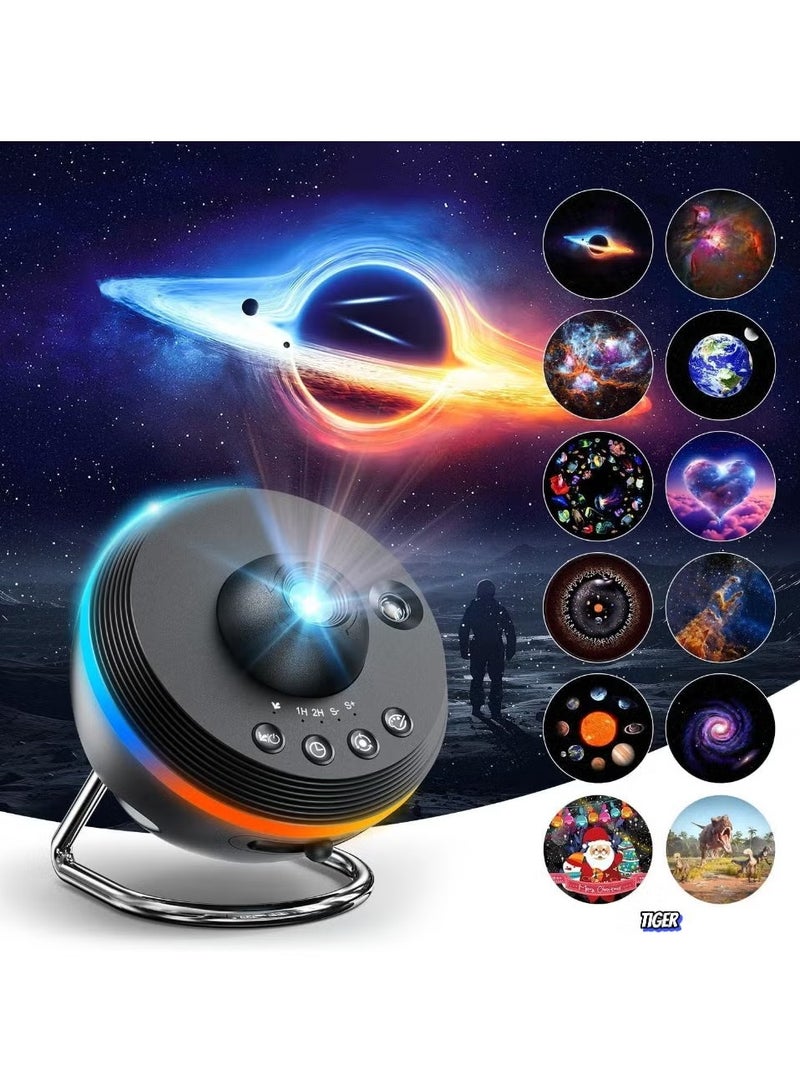 TIGER Galaxy Projector for Bedroom – 12 in 1 Star Projector, HD Nebula Night Light, Planetarium Projector with Timer, LED Space Galaxy Lamp for Adults, Kids & Children – Perfect for Relaxation & Sleep  - Image 1