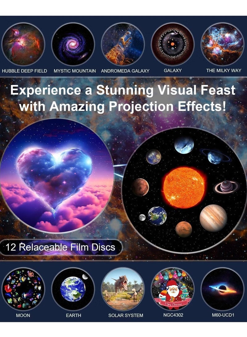 TIGER Galaxy Projector for Bedroom – 12 in 1 Star Projector, HD Nebula Night Light, Planetarium Projector with Timer, LED Space Galaxy Lamp for Adults, Kids & Children – Perfect for Relaxation & Sleep  - Image 2