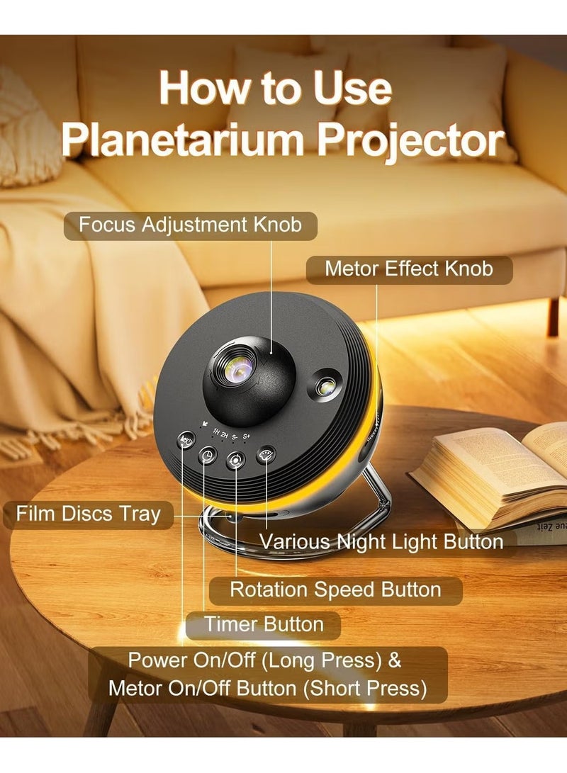 TIGER Galaxy Projector for Bedroom – 12 in 1 Star Projector, HD Nebula Night Light, Planetarium Projector with Timer, LED Space Galaxy Lamp for Adults, Kids & Children – Perfect for Relaxation & Sleep  - Image 5