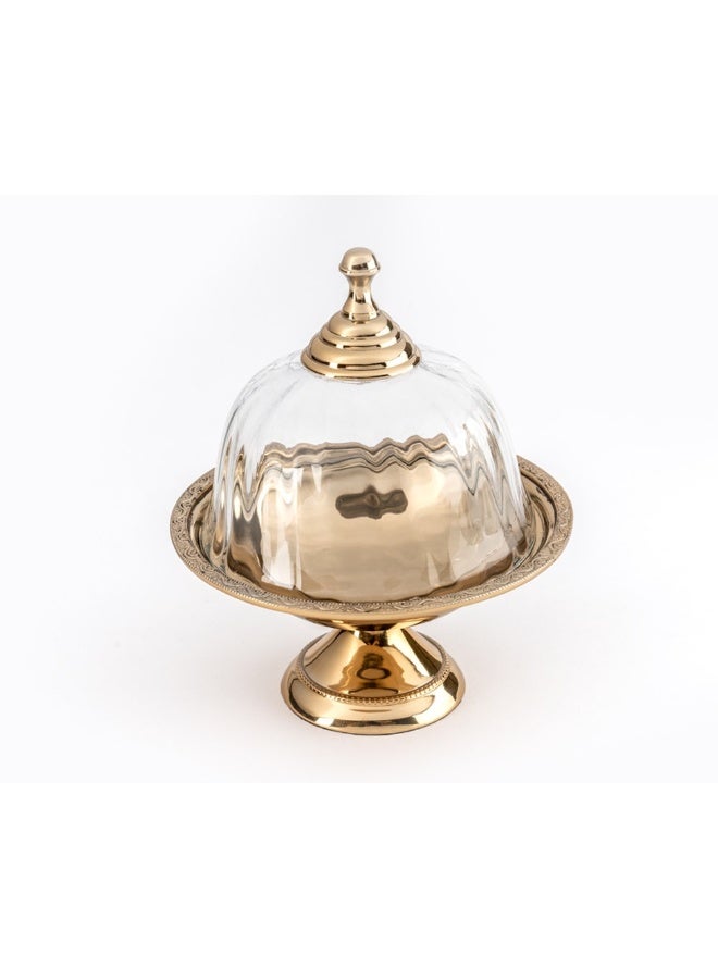 2XL Home Gold and Clear Cake Stand for Entertaining  - Image 1