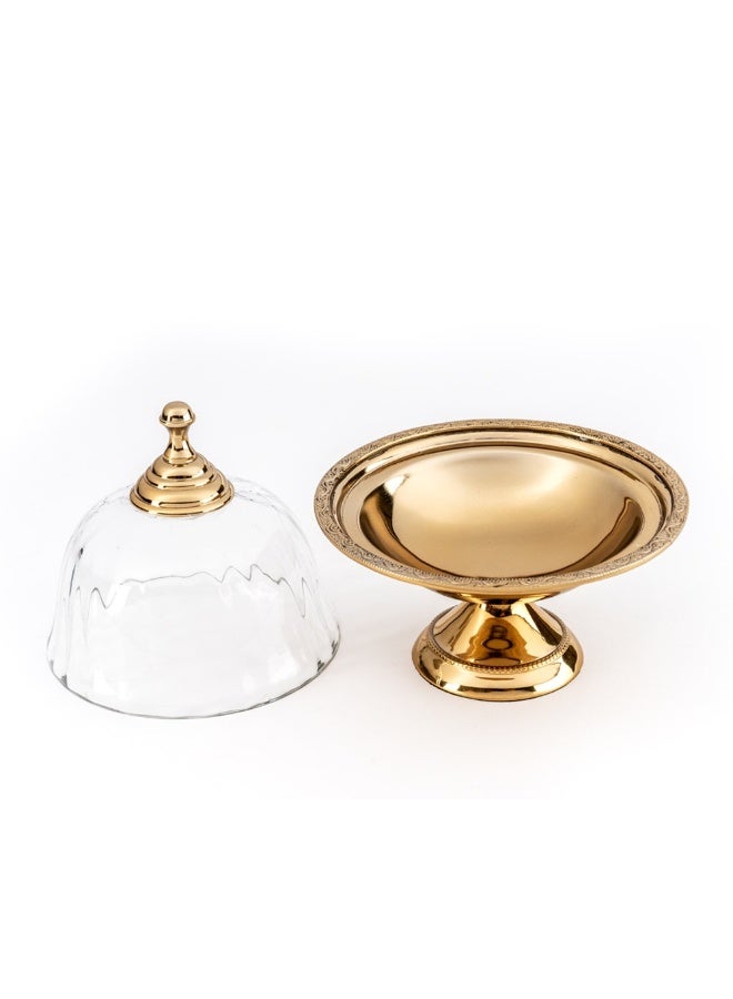2XL Home Gold and Clear Cake Stand for Entertaining  - Image 2