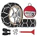 HAPPYMATE AutoFixing Snow Chains 30s Quick Fit Easy Installation TireChains Portable Reusable High Carbon Steel Anti Slip Tire Chain for Passenger Car Pickup Trucks and SUV Set of 2 - Image 2