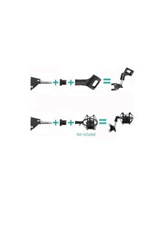 Generic Adjustable Microphone / Mic Suspension Boom Scissor Arm Stand, ELINP Compact Mic Stand Made of Durable Steel for Radio Broadcasting Studio, Sound Studio, Stages, and TV Stations  - Image 4