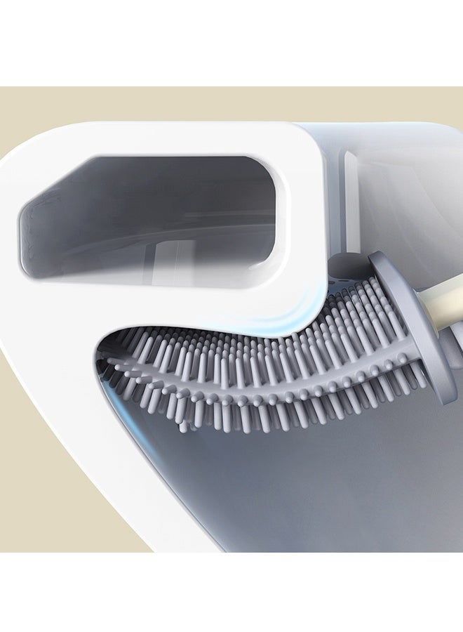 هومستر فرشاة المرحاض,فرشاة المرحاض,حامل فرشاة المرحاض,فرشاة المرحاض والحامل مجموعة,فرشاة تنظيف المرحاض,فرشاة المرحاض السيليكون,فرشاة المرحاض مناسبة لمختلف سيناريوهات الاستخدام - Image 3