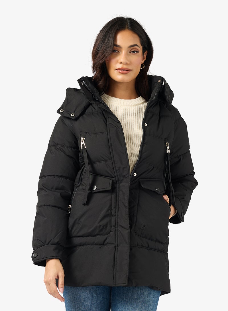 ايلا جاكيت مبطن بسحاب أمامي كاجوال - Image 1