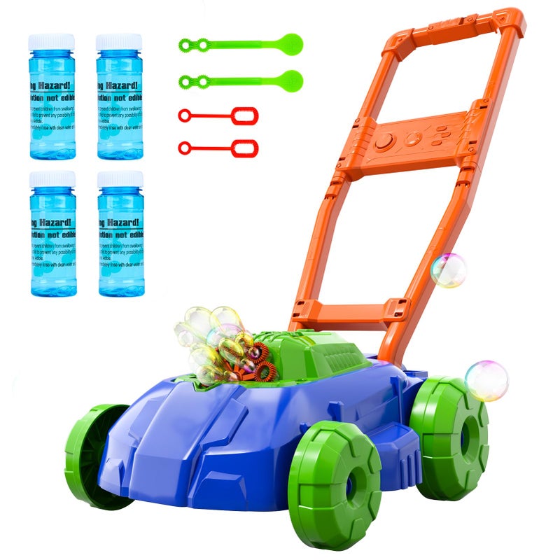 Bennol Bubble Lawn Mower for Toddlers, Kids Automatic Bubble Blower Maker Machine, Outdoor Gardening Push Toys, Christmas Birthday Gifts for Preschool Baby Boys Girls - Image 1
