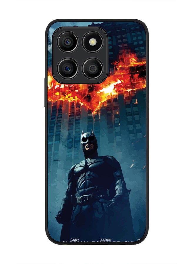 Stylizedd Rugged Black Edge Case for Honor X8b, Slim fit Soft Case Flexible Rubber Edges Anti Drop TPU Gel Thin Cover -  Burning Batman - Image 1