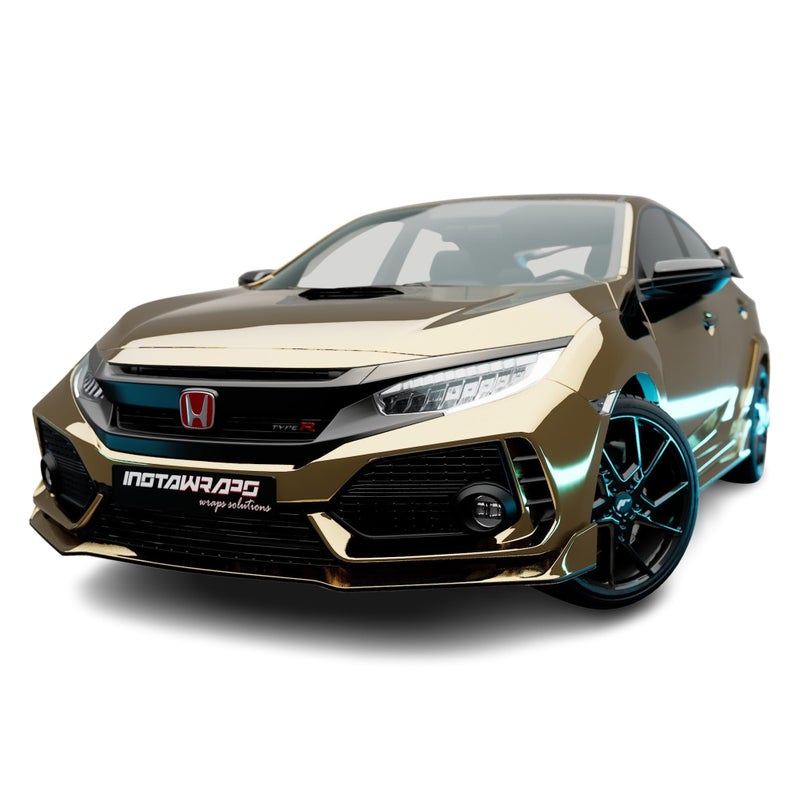 Avery SF100604S GOLD CONFORM CHROME 3in x 5in SAMPLE SIZE Car Wrap Vinyl Accent Film Mirror Finish