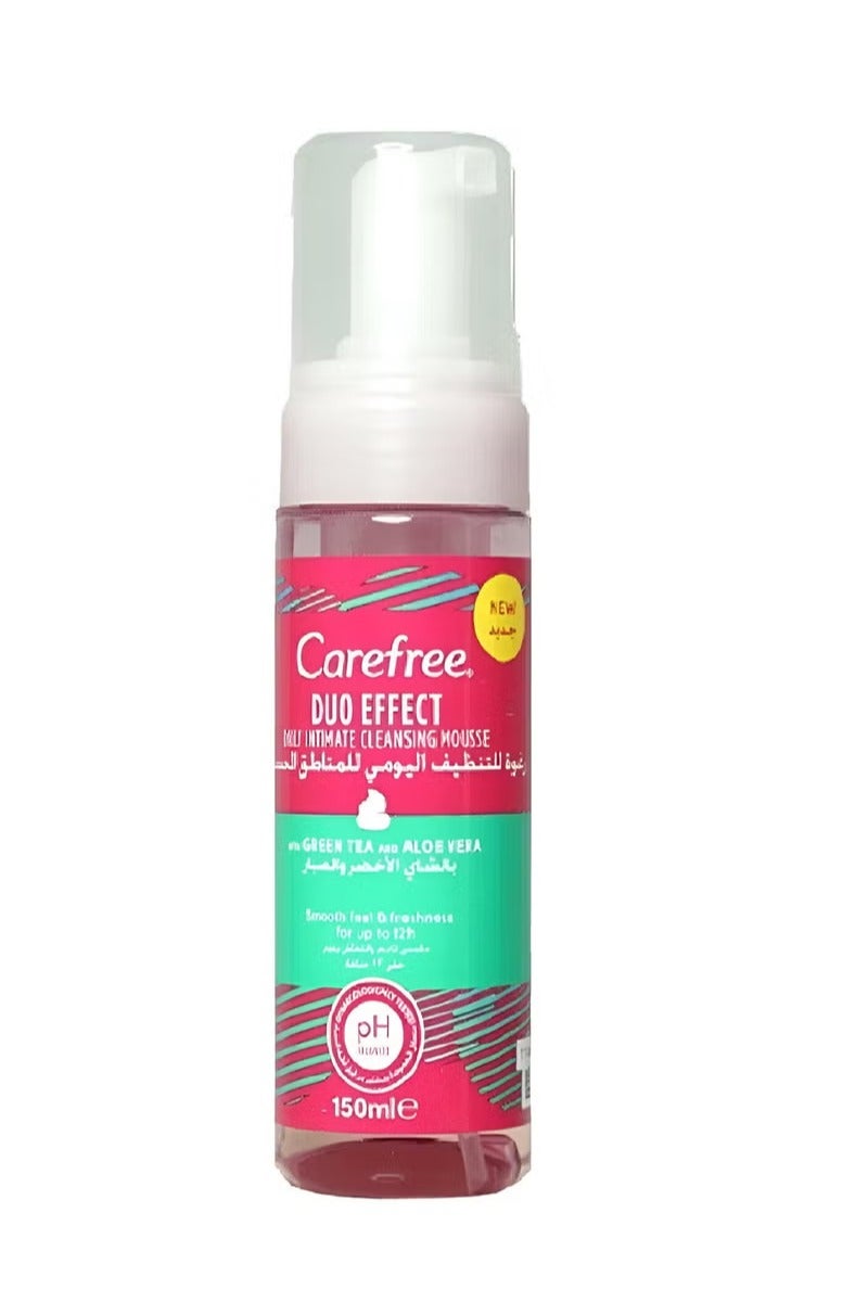 Carefree Cleansing Foam - Daily Care For Sensitive Areas With Dual Effect Of Green Tea And Aloe Vera,