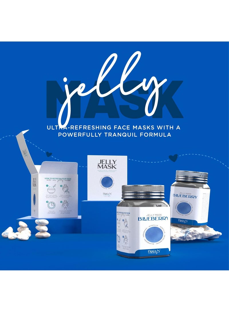 BRÜUN Jelly Mask Jar Blueberry Burst Peel-Off Face Care Rubber Mask 650g - Image 2